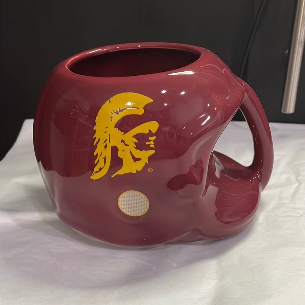 Maroon Mug with Gold Trojan Logo